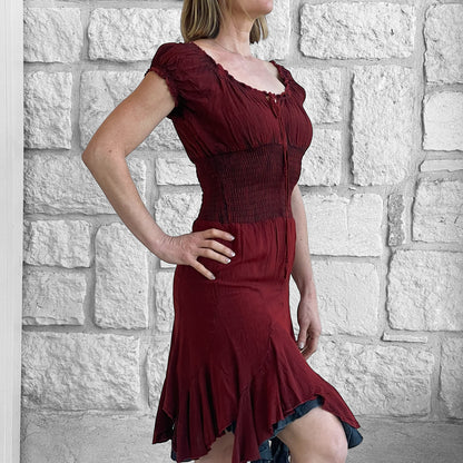 Willow Rayon Dress - Red
