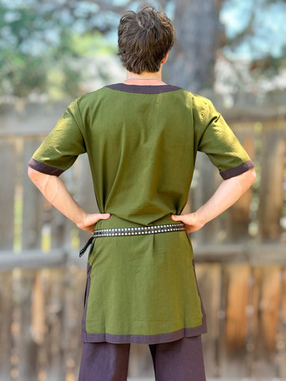Viking Tunic SS - Green/Brown