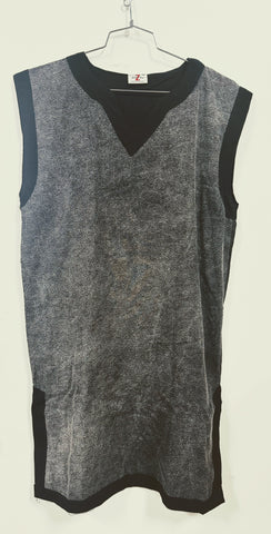'Viking Shirt Sleeveless' Tunic - Stone Black