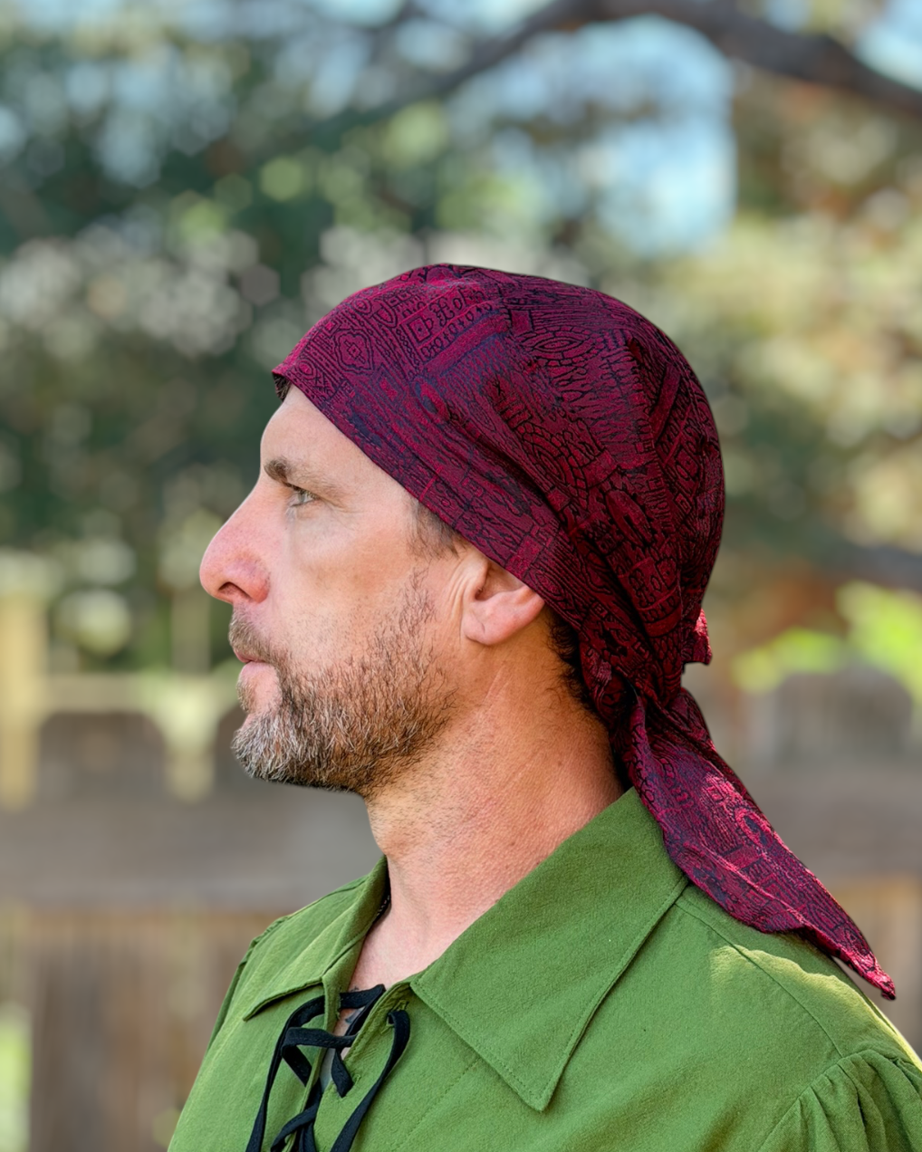Bandana Hat, Silk - Red