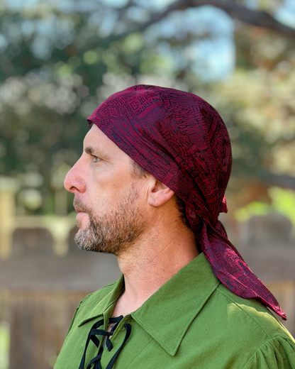 Bandana Hat, Silk - Red