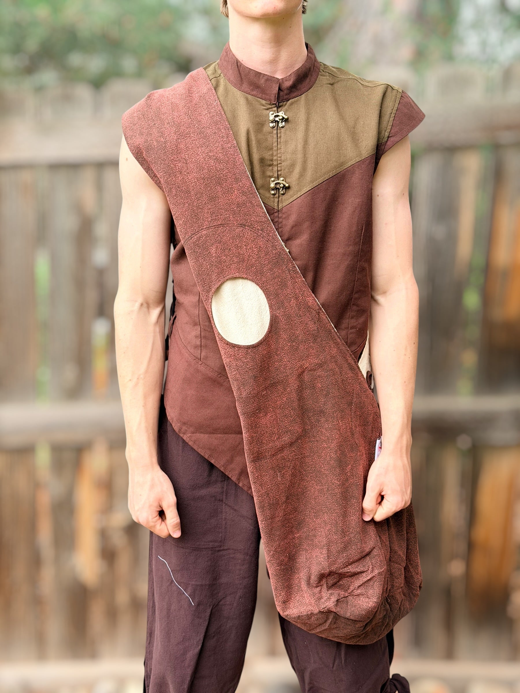 Monk Bag - Cream/Stn Brown