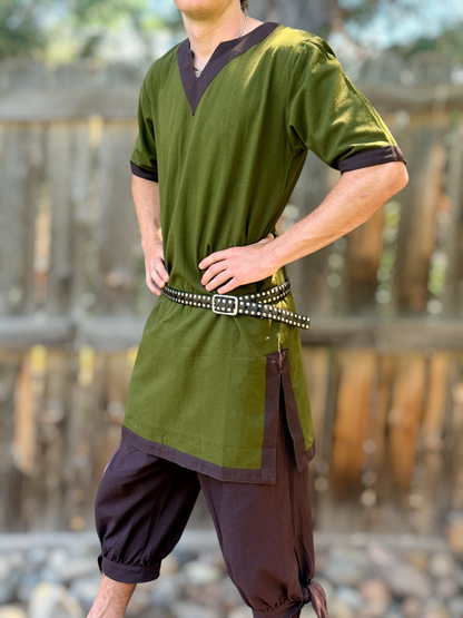 Viking Tunic SS - Green/Brown