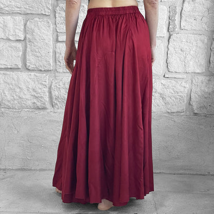 Sadie Long Skirt - Rayon Red