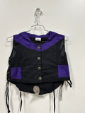 'Sprite Hooded Vest'  - Black/Purple