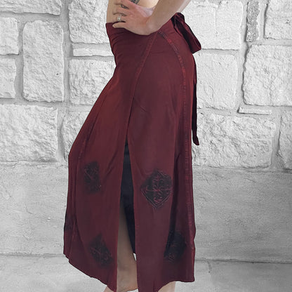 Wrap Skirt Long - Red