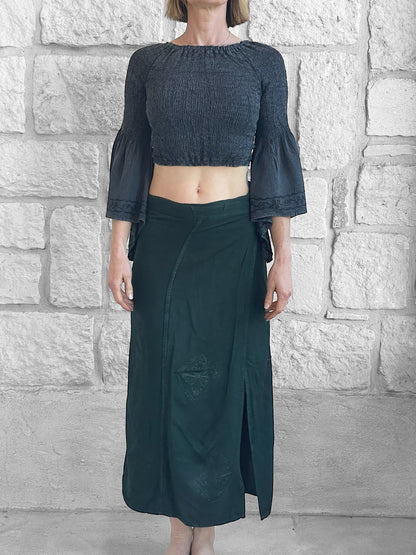 Wrap Skirt Long - Green