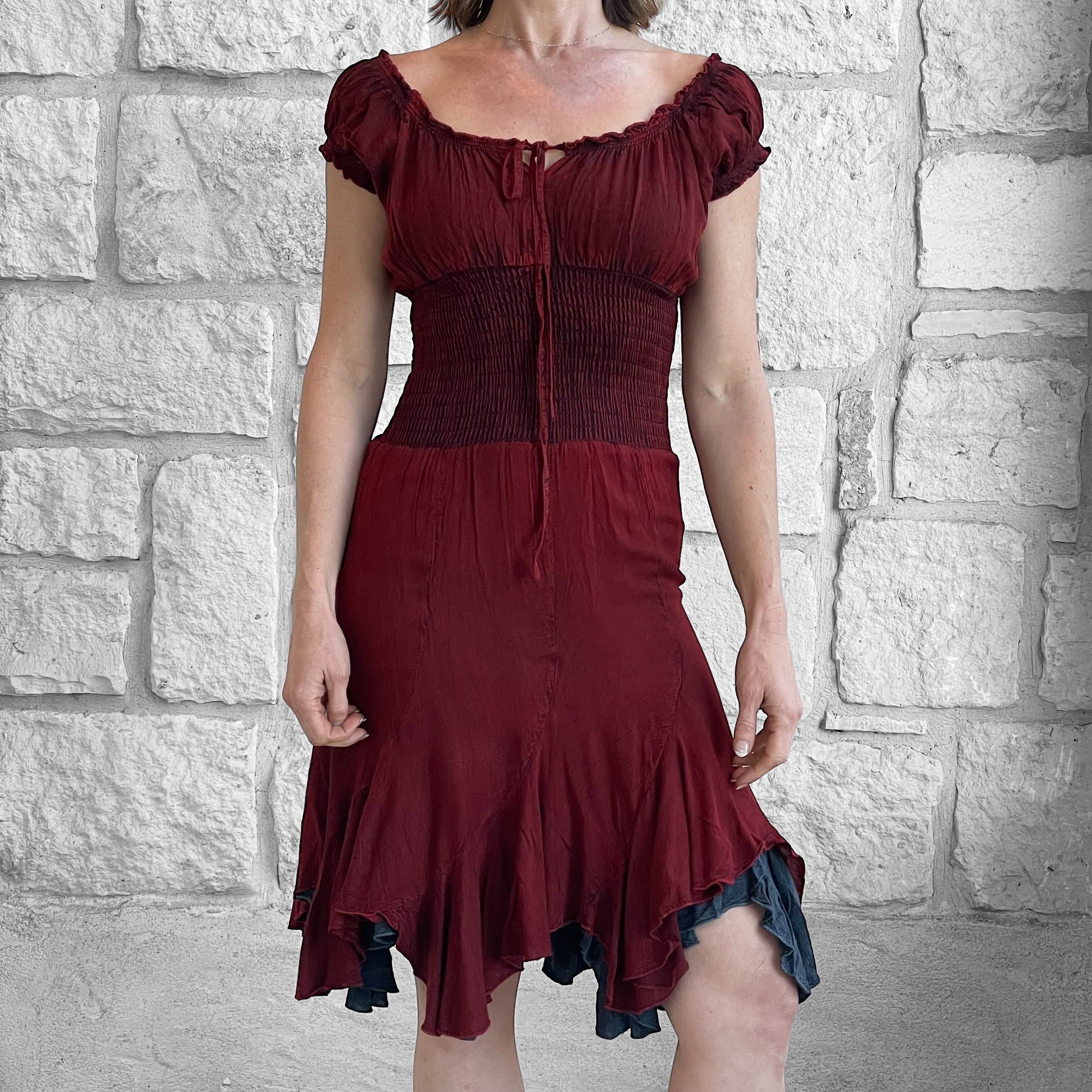 Willow Rayon Dress - Red
