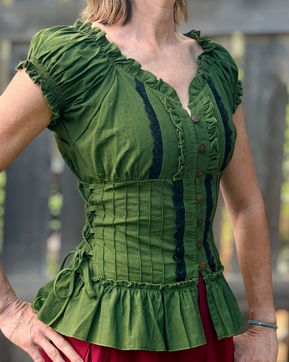 Steampunk Blouse - Green