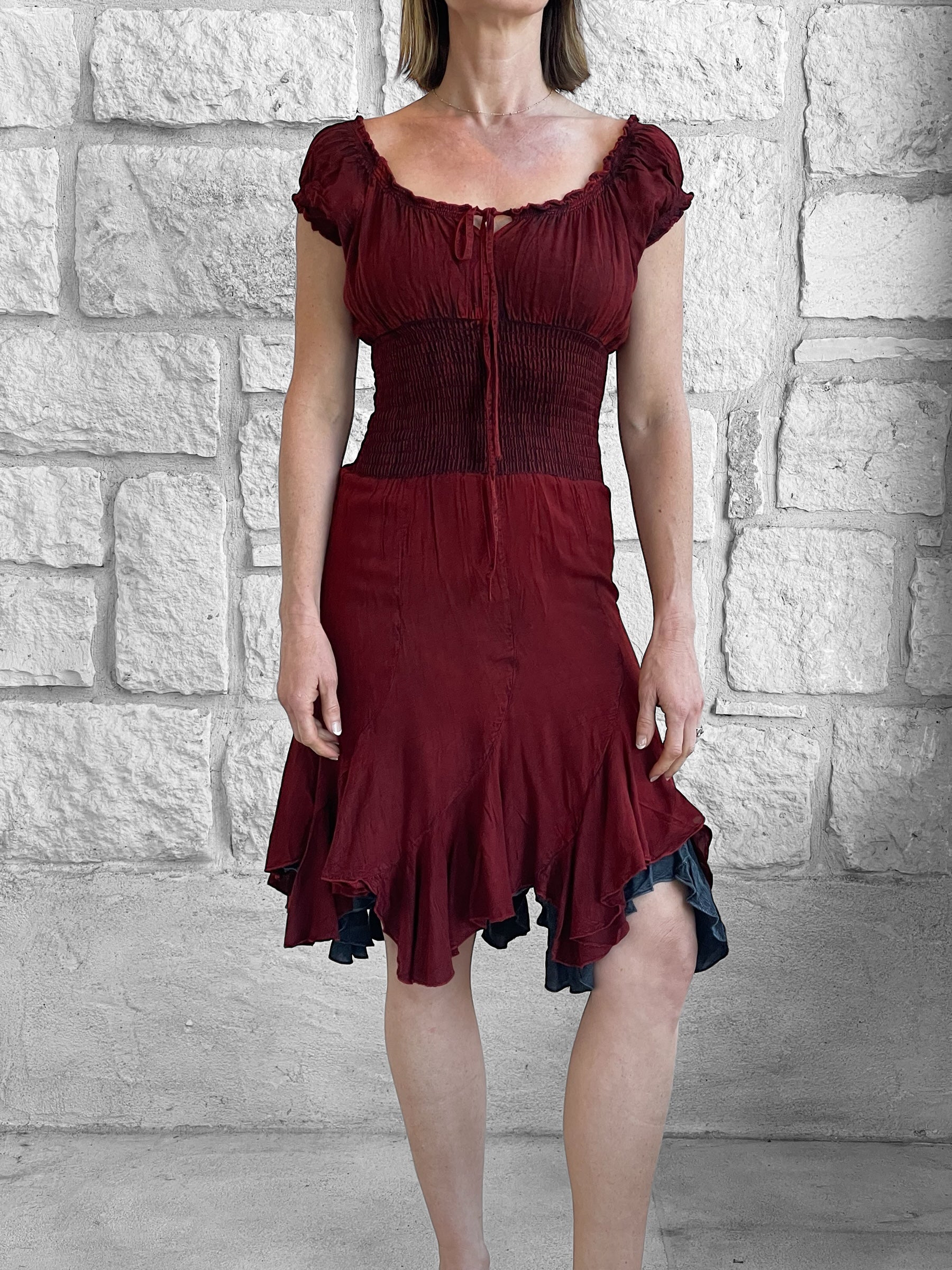 Willow Rayon Dress - Red