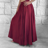 'Sadie' Long Flowing Skirt - Rayon Red