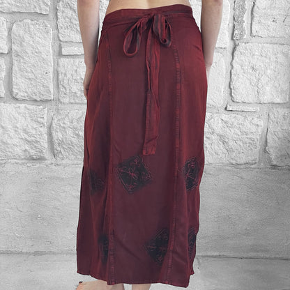 Wrap Skirt Long - Red