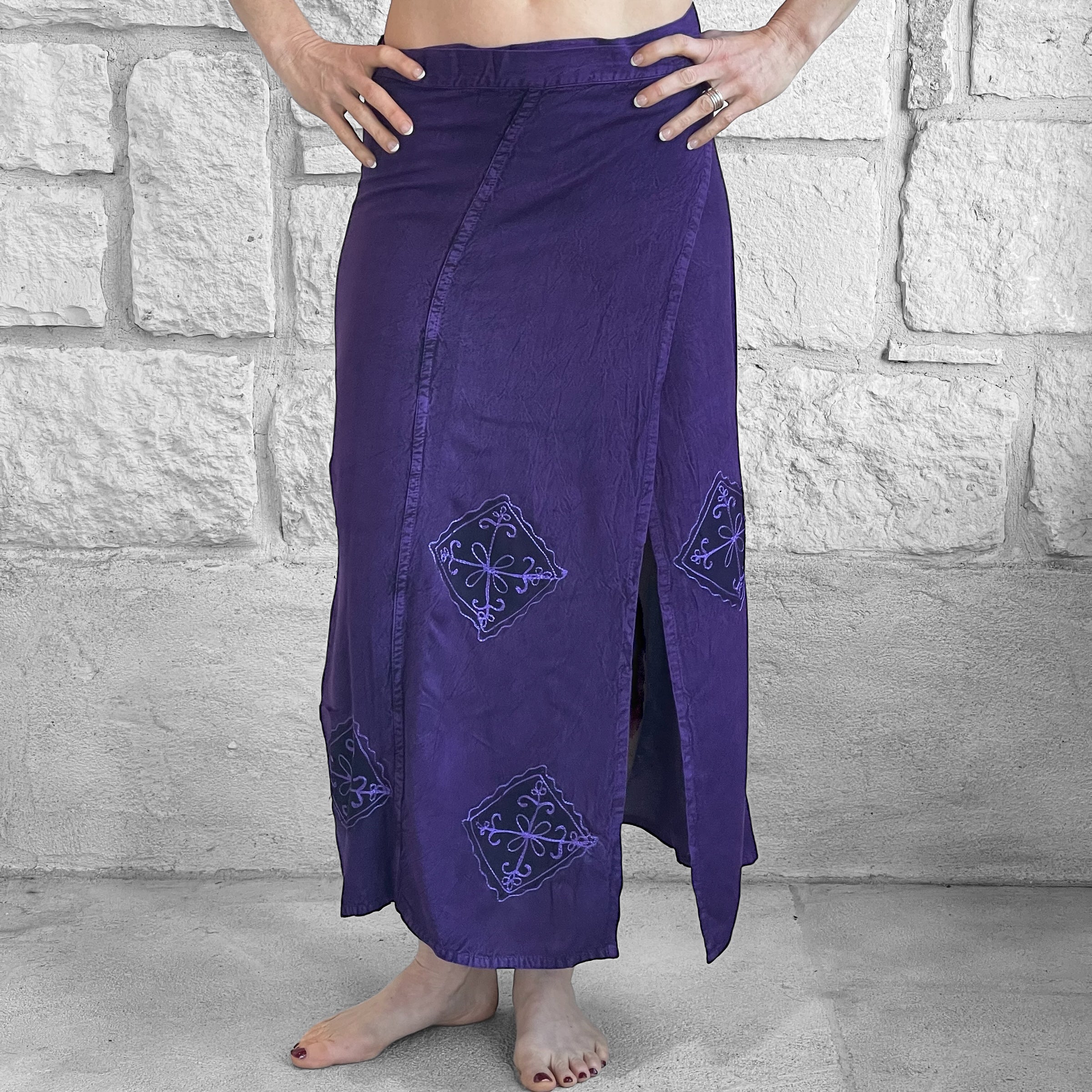 Wrap Skirt Long - Purple