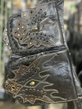 Flame Pouch Belt w/dark brown trim