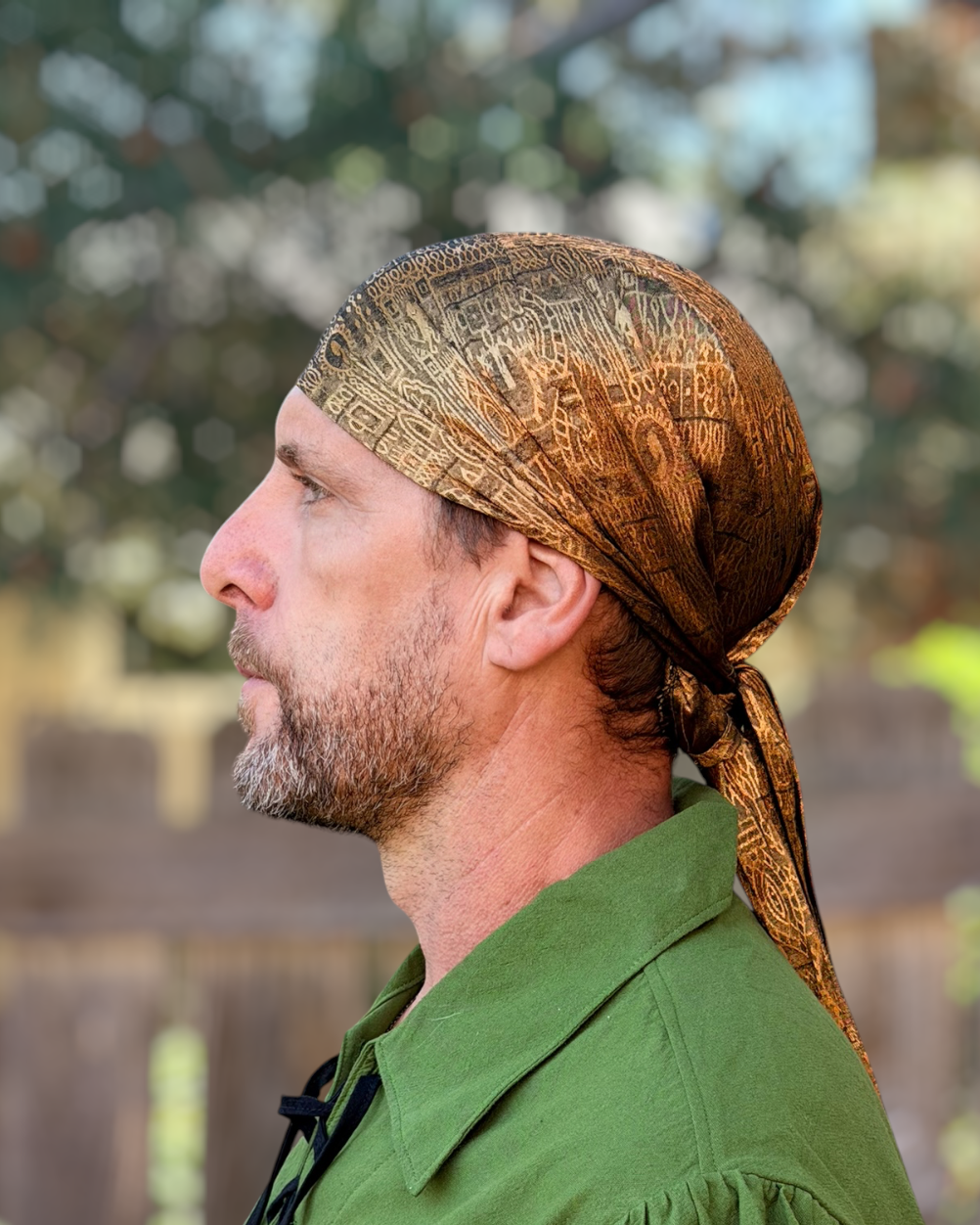 Bandana Hat, Silk - Gold