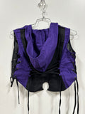 'Sprite Hooded Vest'  - Black/Purple