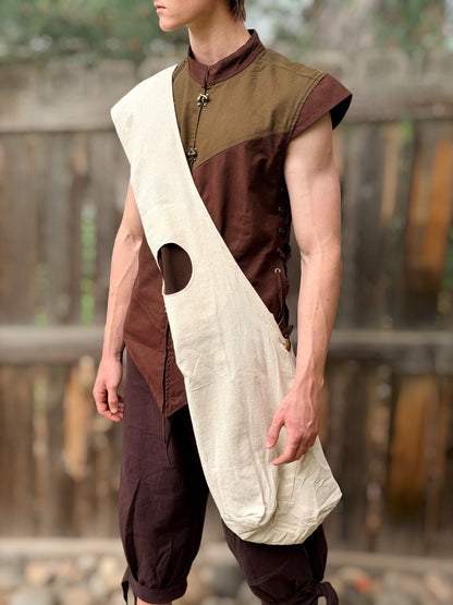 Monk Bag - Cream/Stn Brown