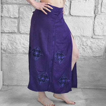 Wrap Skirt Long - Purple