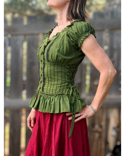 Steampunk Blouse - Green