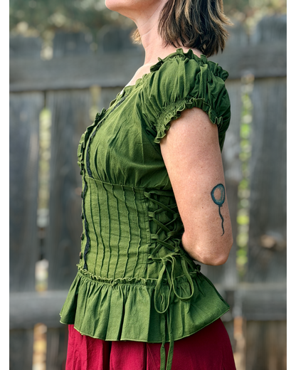 Steampunk Blouse - Green