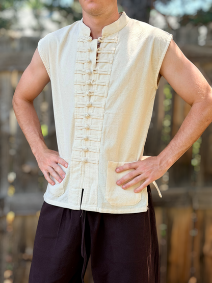 Naval Vest Sleeveless - Cream