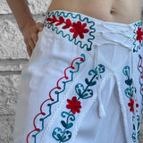 'Split' Indian Rayon Pants - White