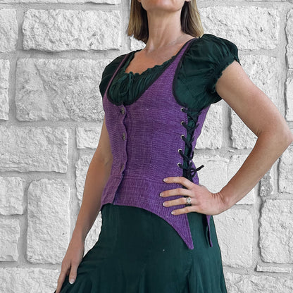Long Petal Vest - Raw Purple