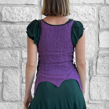 Long Petal Vest - Raw Purple