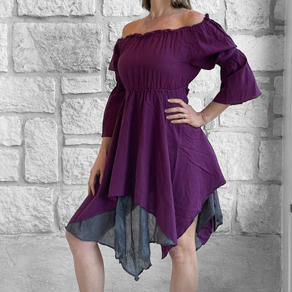 Bell Sleeve Dress - Purple Bell Sleeve Dress - Purple