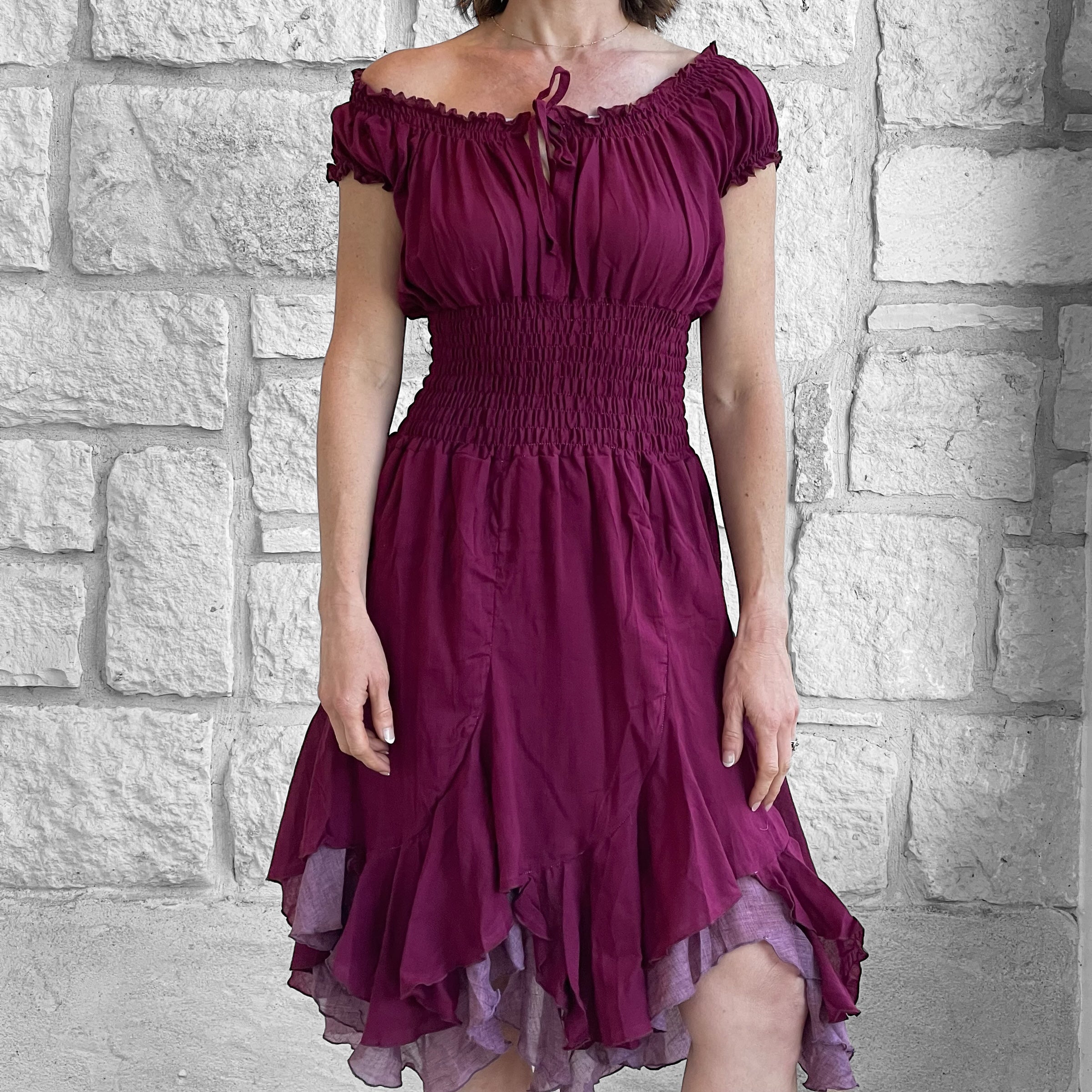 Willow Dress SS - Maroon