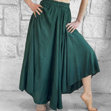 'Sadie' Long Flowing Skirt - Rayon Green