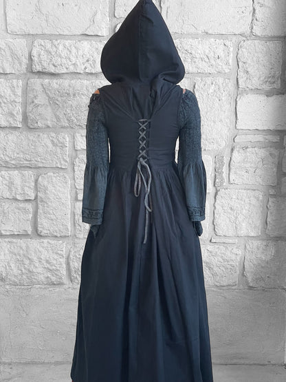 Womens Duster - Black/Grey