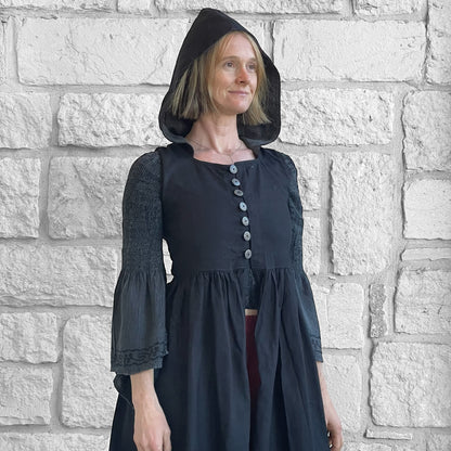 Womens Duster - Black/Grey