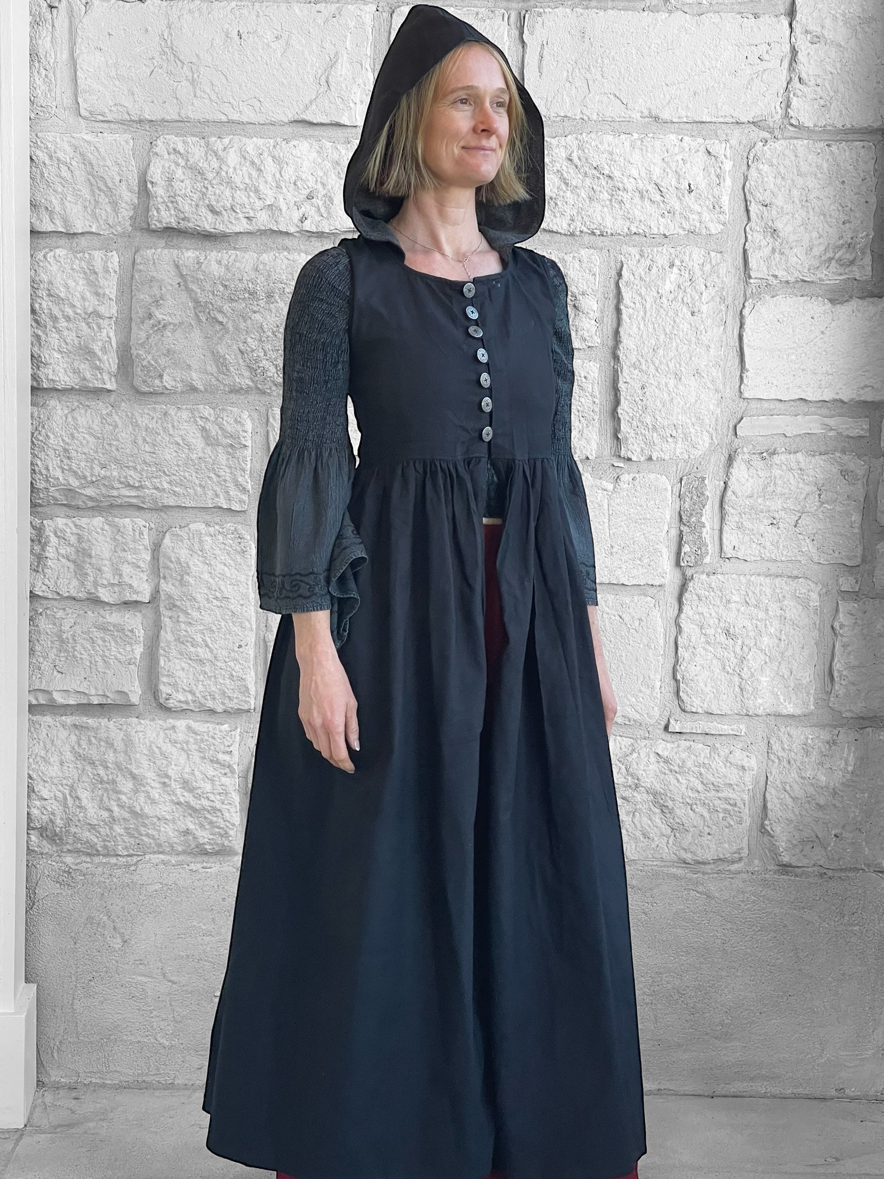 Womens Duster - Black/Grey – Zootzu Garb