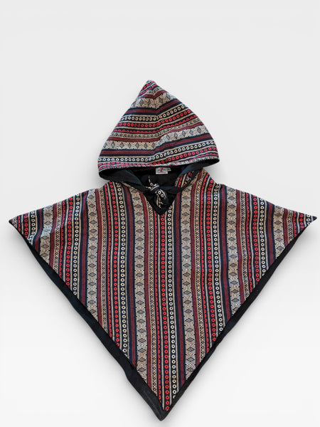 Hooded Cowl - Tan/Blk/Red