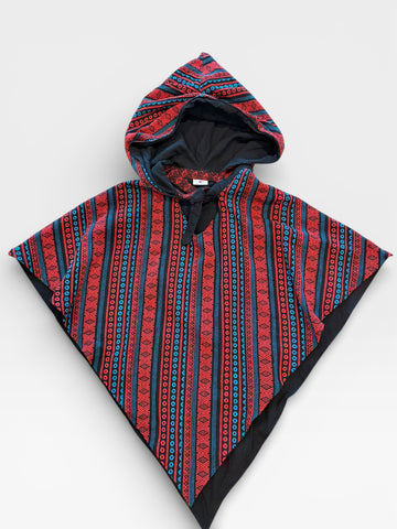 Hooded Cowl - Blk/Blue/Red