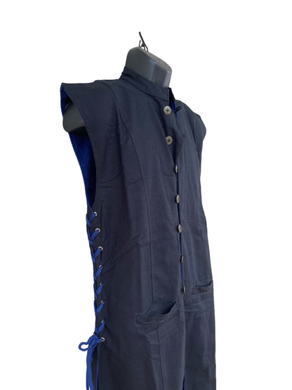 Medieval Duster - Black/Blue