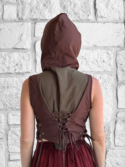 Sprite Vest - Fern Green/Brown