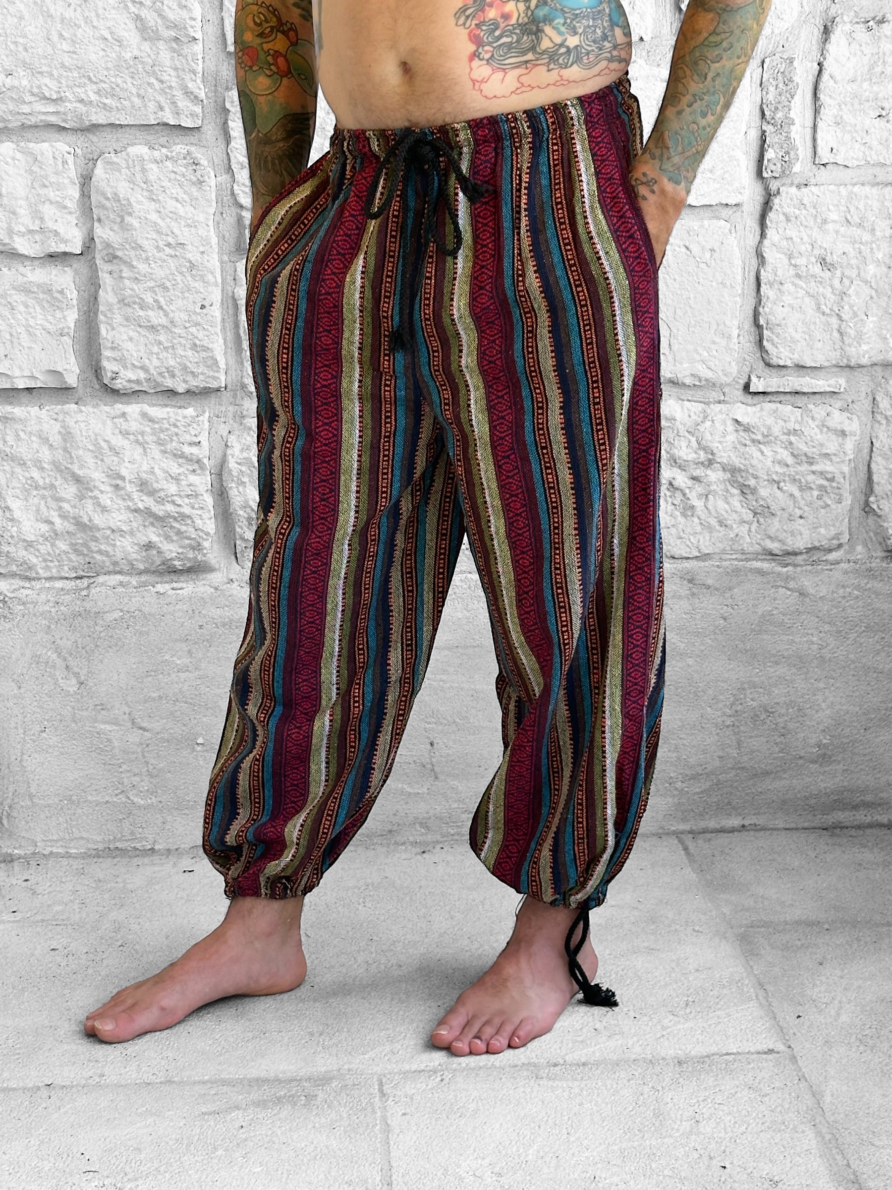 Baggy Pants - Multicolored Earth