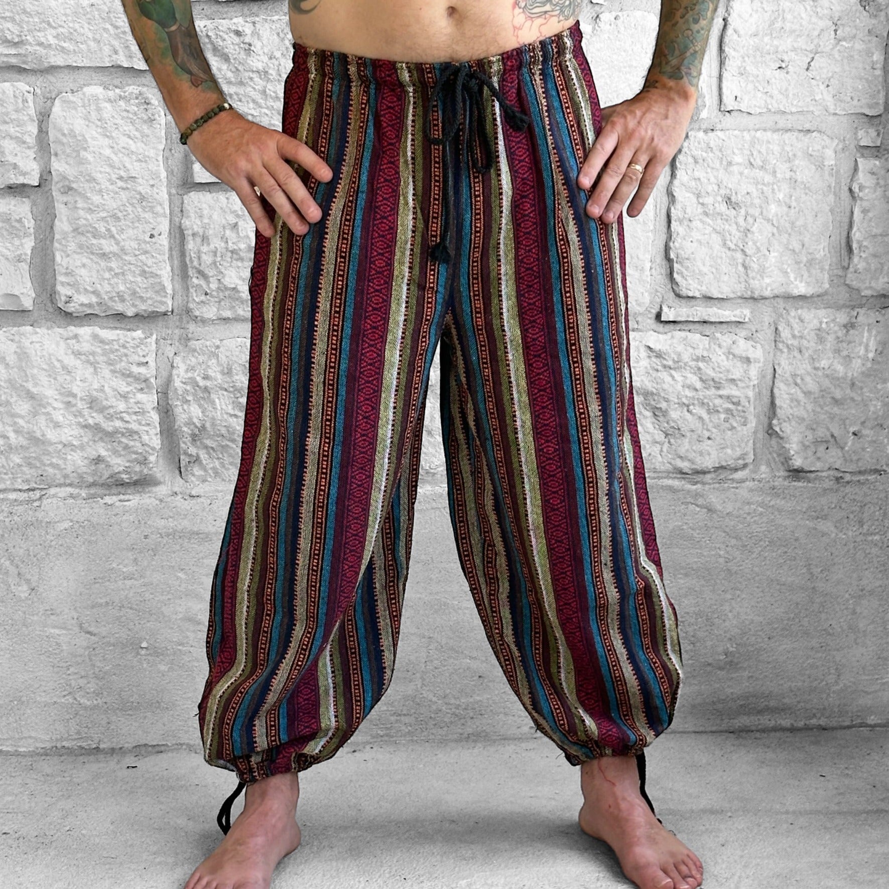 Baggy Pants - Multicolored Earth