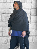 'Mantle Wrap' Medieval Shawl - Black