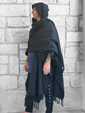 'Mantle Wrap' Medieval Shawl - Black
