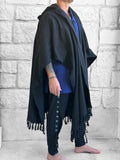 'Mantle Wrap' Medieval Shawl - Black