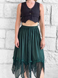 'Folly' Lace Skirt - Green