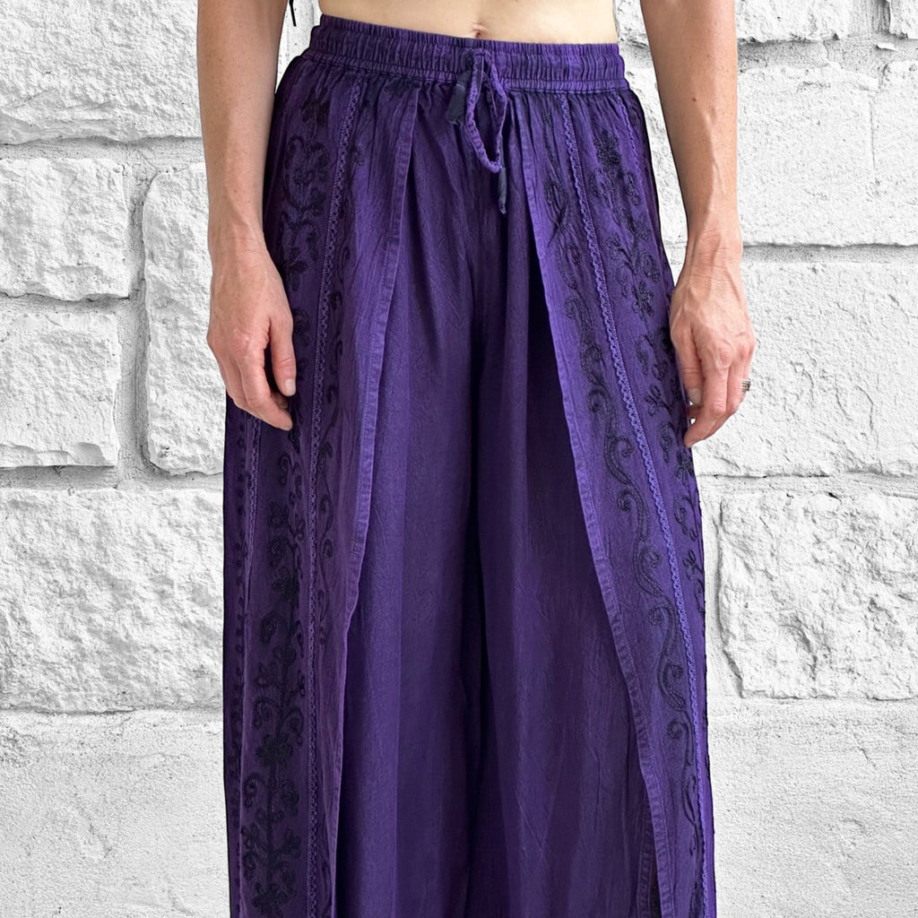 Palazzo Pants' Indian Rayon - Purple