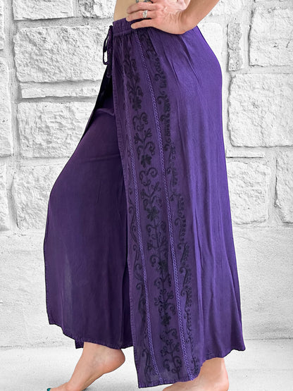 'Palazzo Pants' Indian Rayon - Purple