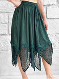 'Folly' Lace Skirt - Green