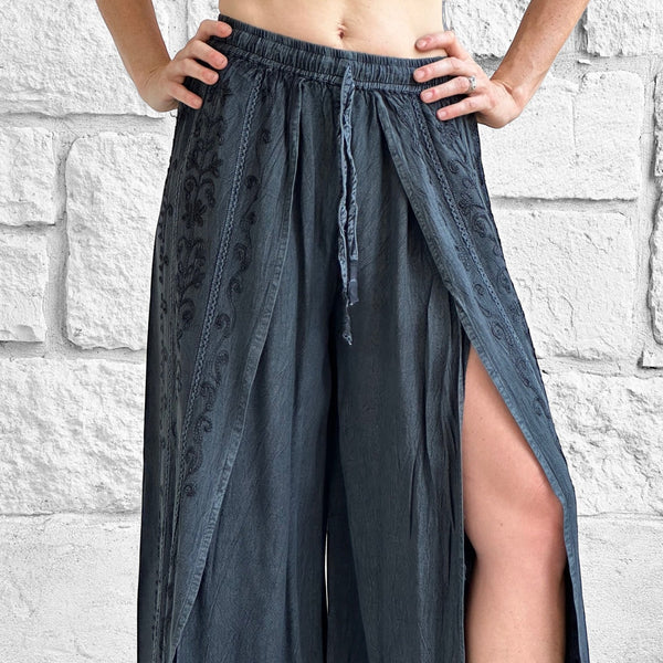 'Palazzo Pants' Indian Rayon - Grey