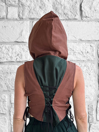 Sprite Vest - Green/Brown
