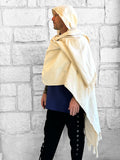 'Mantle Wrap' Medieval Shawl - Natural Cream